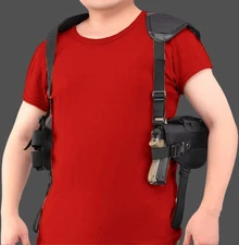 Tactical Underarm Shoulder Gun Holster for Concealed Carry Pistol with Mag Pouch