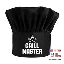 Grill Master,Funny Chef Hat BBQ Chef Hats,Adjustable Kitchen Cooking Hat for