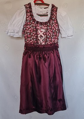 DRESS VINTAGE PEPPERTS TRACHTEN OKTOBERFEST DIRNDL TYROL GIRL SIZE US 10 EU 140