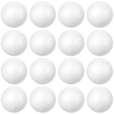 200 Pcs Solid Polystyrene White 2 cm Round Spheres for Craft Modeling