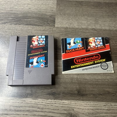Super Mario Bros / Duck Hunt Nintendo NES 1985 W/ Manual Authentic Tested