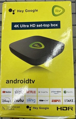 ITV Hey Google 4K Ultra HD 1GB + 8GB Set-top Box Android Tv / itv - NEW