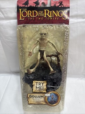 Toybiz Lord Of The Rings Gollum w/ Electronic Sound Base Action Figure 2003 NEW