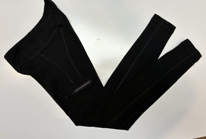 Athleta Girl's Black Leggings with Zippered Cargo Pockets and Drawstring XS 6