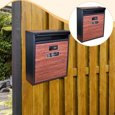Wall Mount Mailbox W/Code Lock Letterbox for Newspapers Paper Commercial