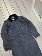 Walls Workwear Coveralls Mens Large Quilt Lined Insulated Black Faded XL