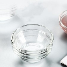 4pcs Household Dessert Rice Pudding Bowls Jelly Pudding Bowls Glass Dessert Bowl