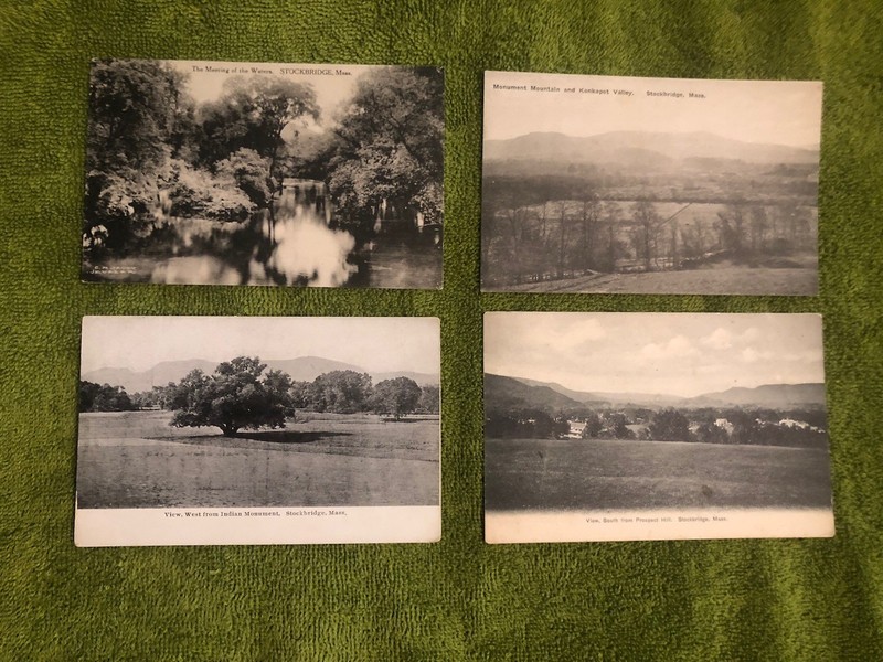 Lot Of 4 Vintage Postcards, Stockbridge Massachusetts, 1919-25