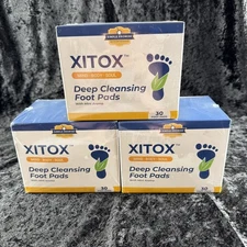 Brand New Xitox Deep Cleansing Foot Pads Simple Promise Set of 3 Boxes 06/25 EXP