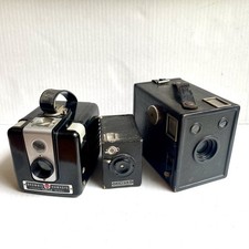 Vintage Box Cameras Lot of 3 Kodak Brownie Agfa B2 Cadet Antique Japan Untested