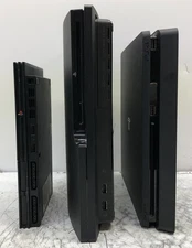 SLIM PLAYSTATION LOT OF PS2 PS3 PS4 CONSOLES RESET TESTED WORKING NO CONTROLLERS
