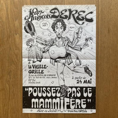 SOLE - JEAN FRANCOIS DEREC - ORIGINAL THEATRE POSTER - VINTAGE - RARE