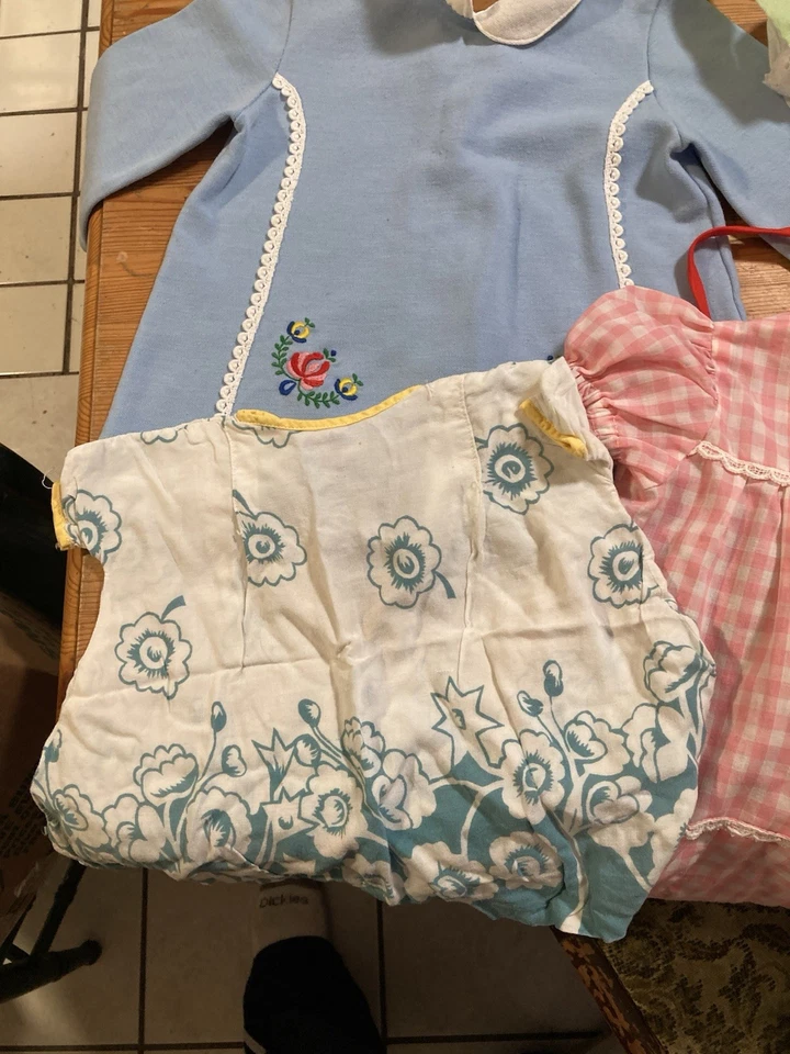 Vintage 6 Month Dresses - Hand Embroidered - Image 2 of 4