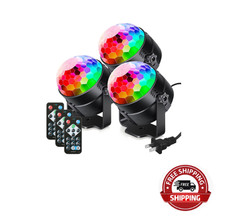 3 Pcs Luces De Discoteca Para Fiestas Luz Dj Sonido Activado Proyector Bola Disc
