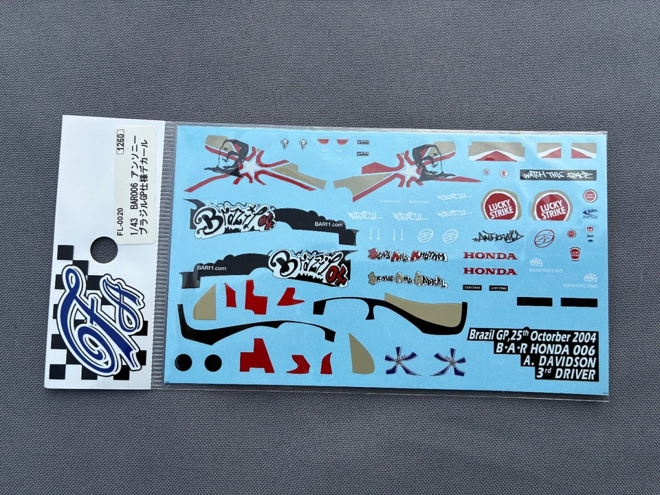 1/43 Minichamps Conversion Kit BAR Honda 006 3rd Driver A. Davidson 2004 - Bild 3 von 4