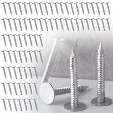 250 Pcs Aluminum Siding Nails 1-1/4 Inch Metal Aluminum Roofing Siding and Panel