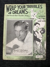 Wrap Your Troubles in Dreams 1931 Guitar Piano Sheet Music - Bing Crosby Cover