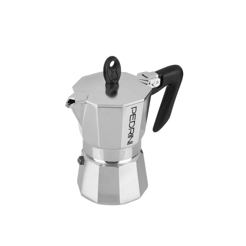 Caffettiera 2 tazze Pedrini Brillantata argento - Immagine 2 di 3