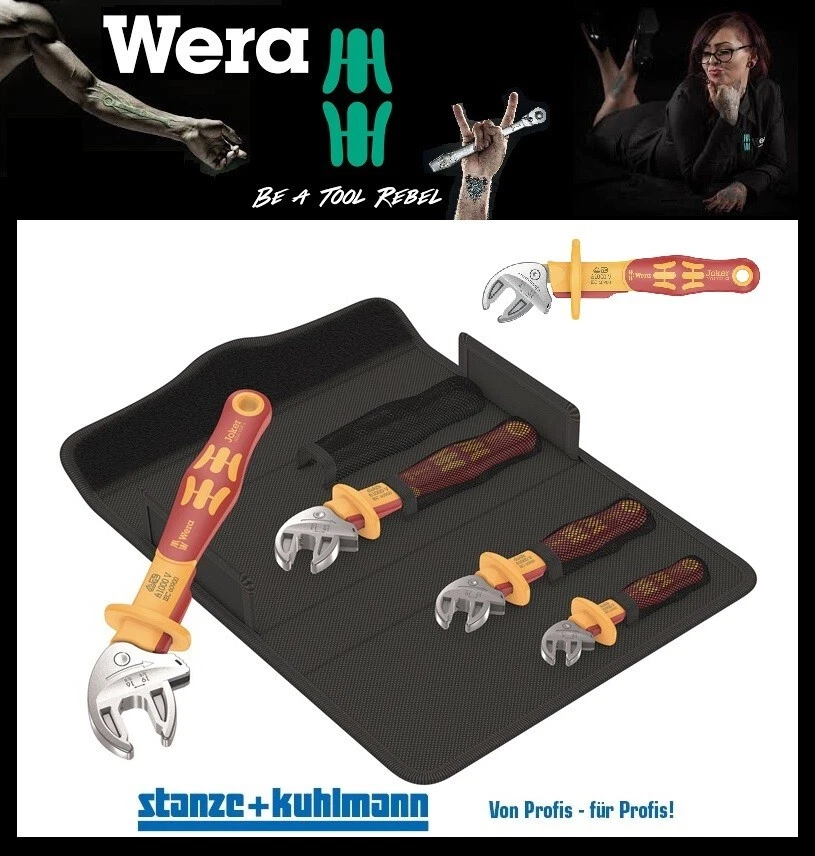 Wera Maulschlüssel Joker 6004 VDE 7-10mm 10-13mm 13-16mm 16-19mm / Satz 4tlg.