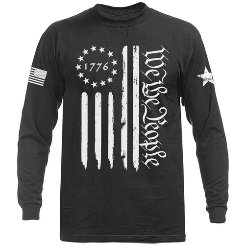 We The People US Flagge American Pride Constitution Patriotic Langarm - Bild 3 von 14