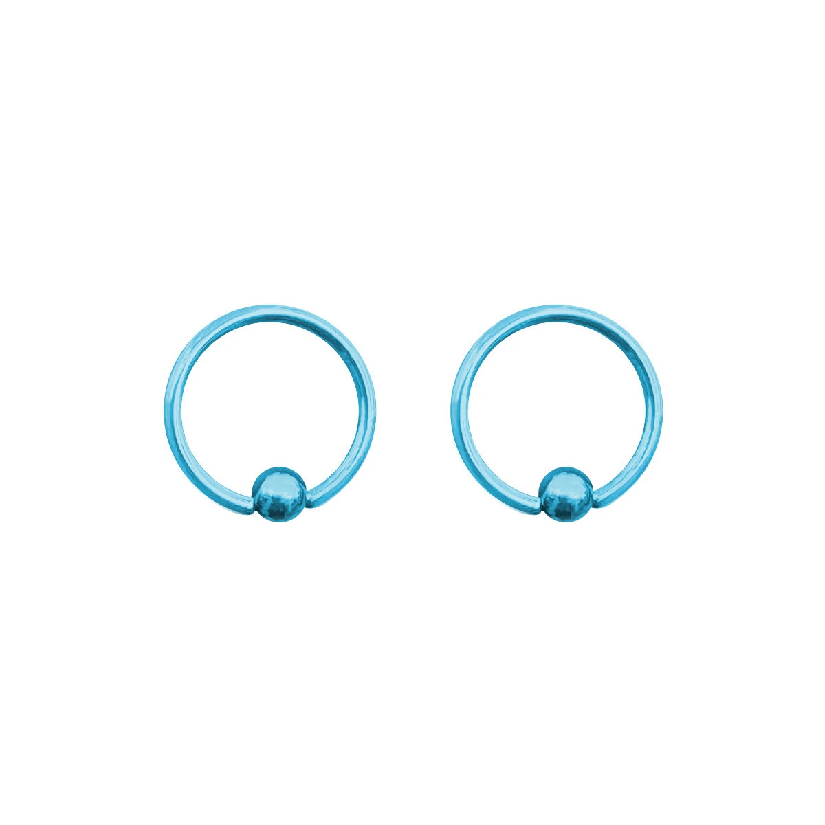 Captive Bead Ring 14 Gauge 1.6mm Surgical Steel PVD 1/2” 12mm 4mm Ball 12 Pack