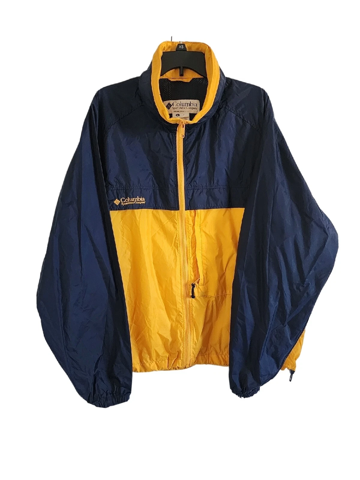 COLUMBIA SPORTSWEAR COMPANY MENS SZ XL PACKABLE HODDIED WINDBREAKER LS