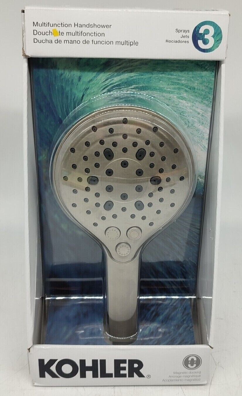 Kohler Prosecco Multifunction Handheld Shower 3 Jets Brushed Nickel