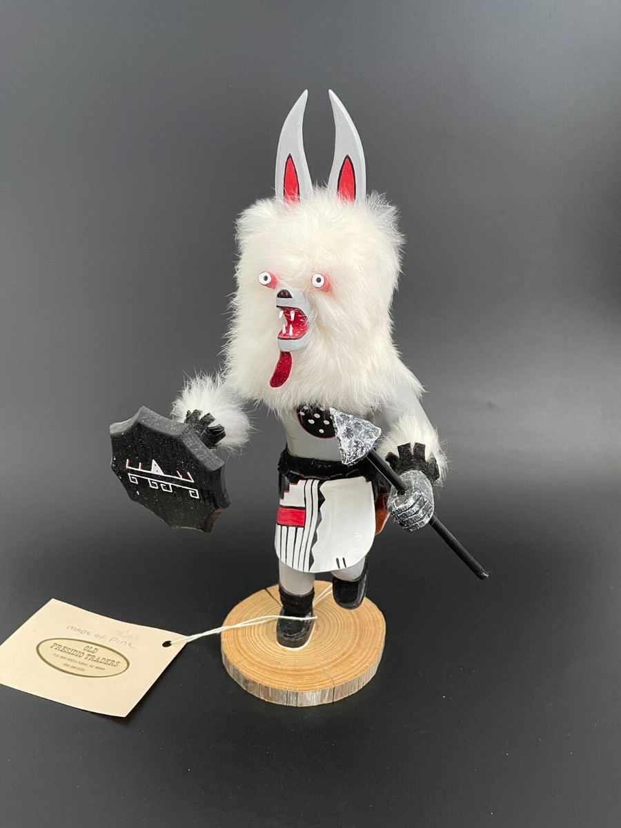 Navajo Wolf Kachina Doll with Spear and Shield by A. Chapo | eBay