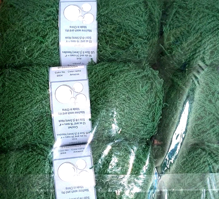 10-Pk Herrschners Whishy Washy Scrub Yarn Crochet Knit 100% Cotton in Green - Image 4 of 4