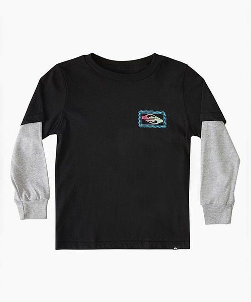 Quiksilver Lサイズ MSRP $25 Quiksilver Black 'Quiksilver' Midnight Show Layered