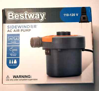 AC Air Pump 110-120V Plug In Bestway Sidewinder Inflation and Deflation Camping
