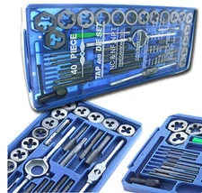 80PC SAE & METRIC Tap & Die Set Bolt Screw Extractor Puller Removal Cutting Kit
