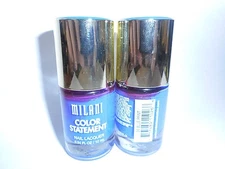 LOT OF 2PCS  MILANI COLOR STATEMENT NAIL LACQUER 0.34oz EA *SEE VARIATIONS SHADE