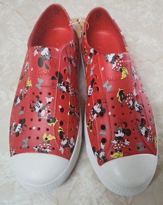 Disney Native Minnie Mouse Slip On Shoes Unisex M9 W11 Red Womens New w/ Tags