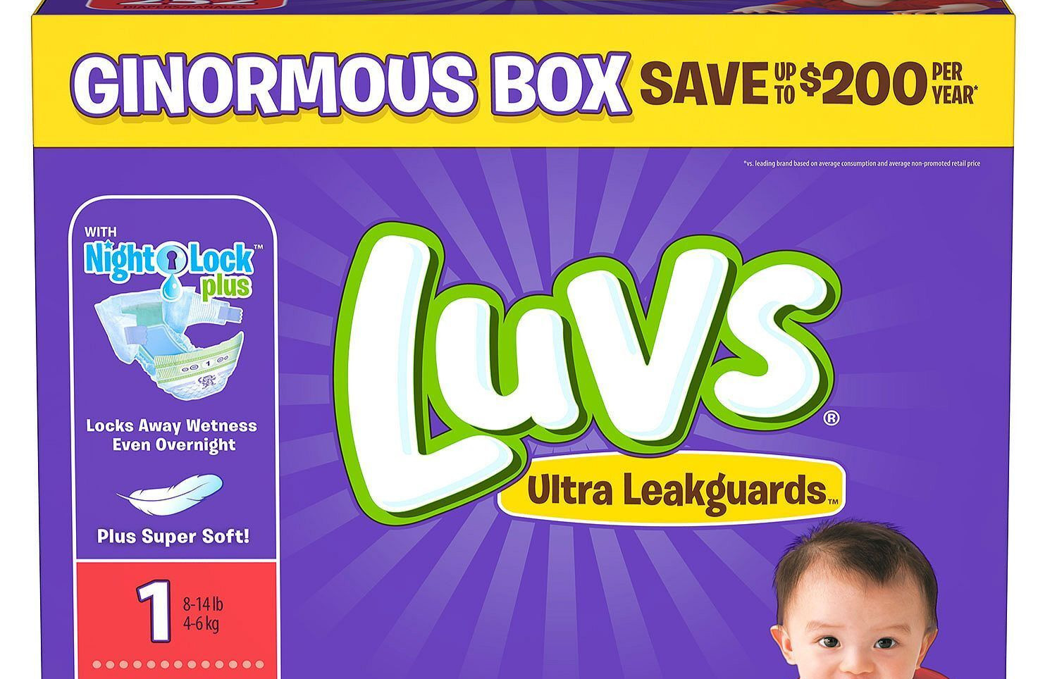 ((294 COUNT)) LUVS ULTRA LEAK GUARD PROCTOR & GAMBLE 8-14 LB