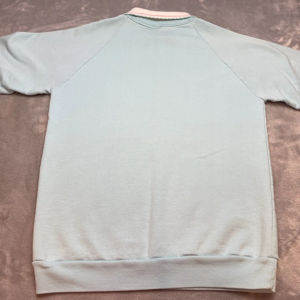 Sudadera De Colección Alore Black Hills Para Mujer L Aqua Colibrí Cuello Años 80 EE. UU. Foto 2 de 4