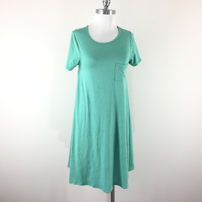 Lularoe Xs Green Carly dress High Low swing Casual Stretch EUC Cute Chic  Wow | eBay