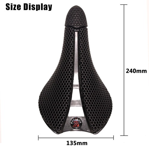 BUCKLOS 3D Printed Bike Cycling Saddle Seat Carbon Rail MTB Road Bicycle Cushion - Picture 15 of 23