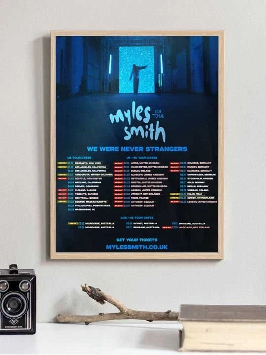 Myles Smith - 2025 tour - We were never strangers poster