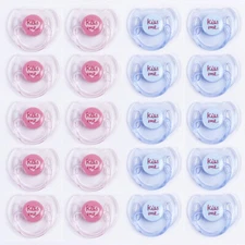 50x Magnetic Pacifier Clear Pink Blue Pacifiers for Reborn Baby Dolls Kits DIY