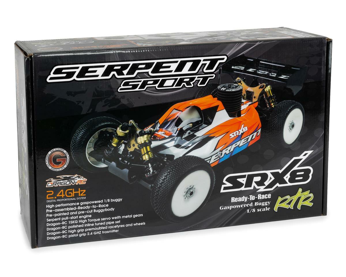 Serpent SRX8 RTR 1/8 Nitro Buggy w/2.4GHz Radio & .21 Pull