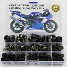 Fit For Yamaha YZF R1 02-03 Yamaha YZF R1 Complete Fairing Bolts Screws Gray