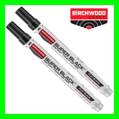 2-Super Black Touch-Up Pen FLAT Black 0.33oz Birchwood Casey Made in USA BC15112