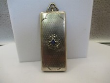 Antique Sterling Silver Masonic Watch Fob or Pendant Calling Card Holder cl
