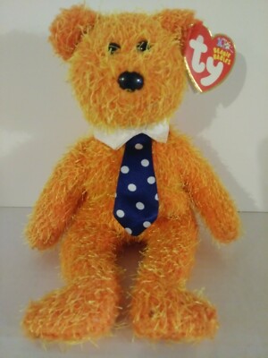 Ty Beanie Baby 2002 PAPPA THE BEAR 9'' Plush w/Tags Retired Orange (D