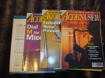 Acorn User Ausgaben x4 von 1999 (ein Cover fehlt) - Retro Computing