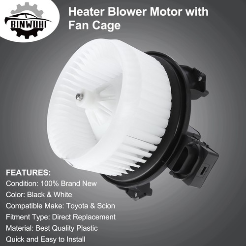 NEW AC HEATER BLOWER MOTOR FAN FOR TOYOTA COROLLA RAV4 MATRIX SCION TC