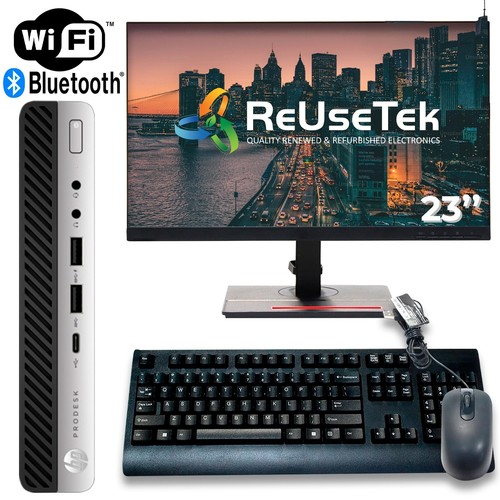 HP ProDesk 600 G4 Mini PC Monitor Bundle Core i5-8500T 8GB/240GB NVMe Win 11 Pro - Picture 21 of 22