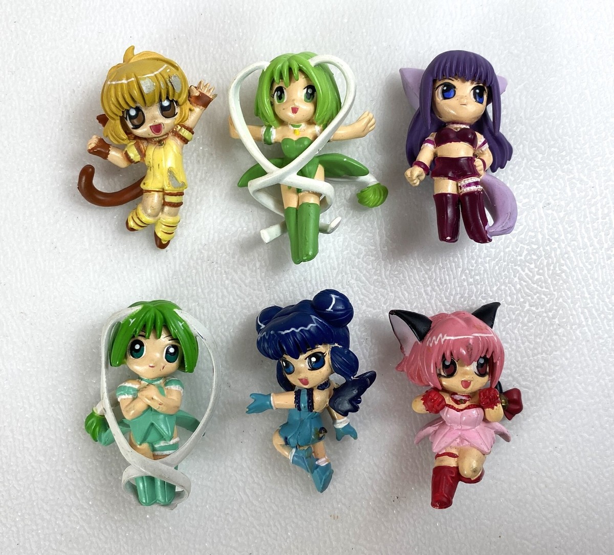 Tokyo Mew Mew Vintage Chibi Keychain Figure Lot Set Of 6