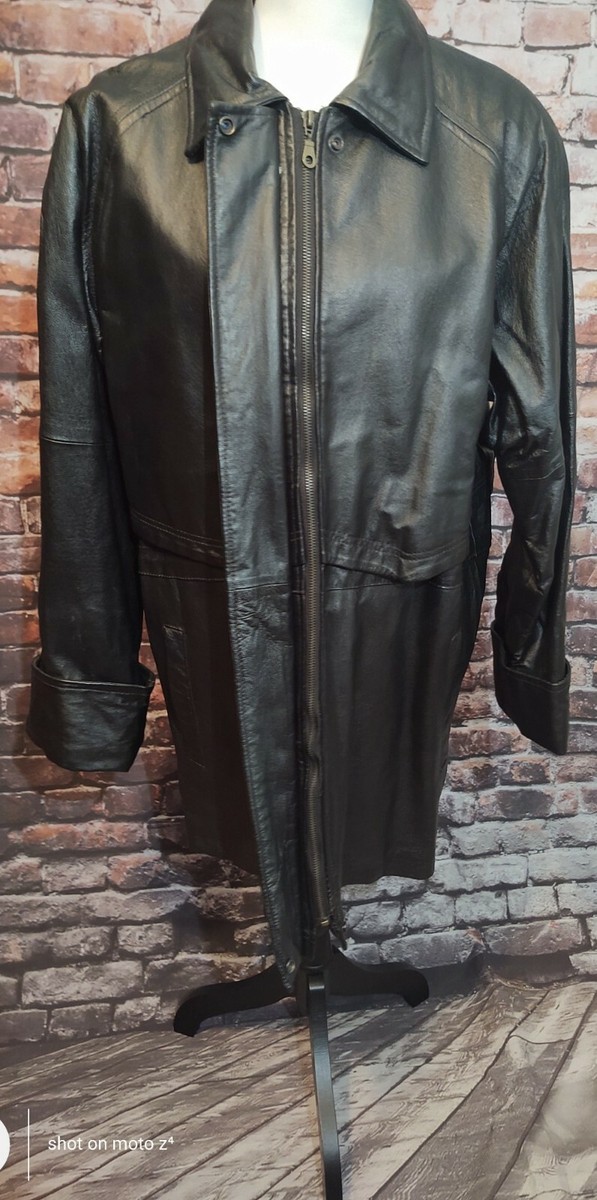 ジャケット・アウター GANGSTERVILLE CLASSIC PARLOR TRENCH COAT VINTAGE PHASE 2 100% LEATHER DOUBLE LAYER TRENCH COAT JACKET